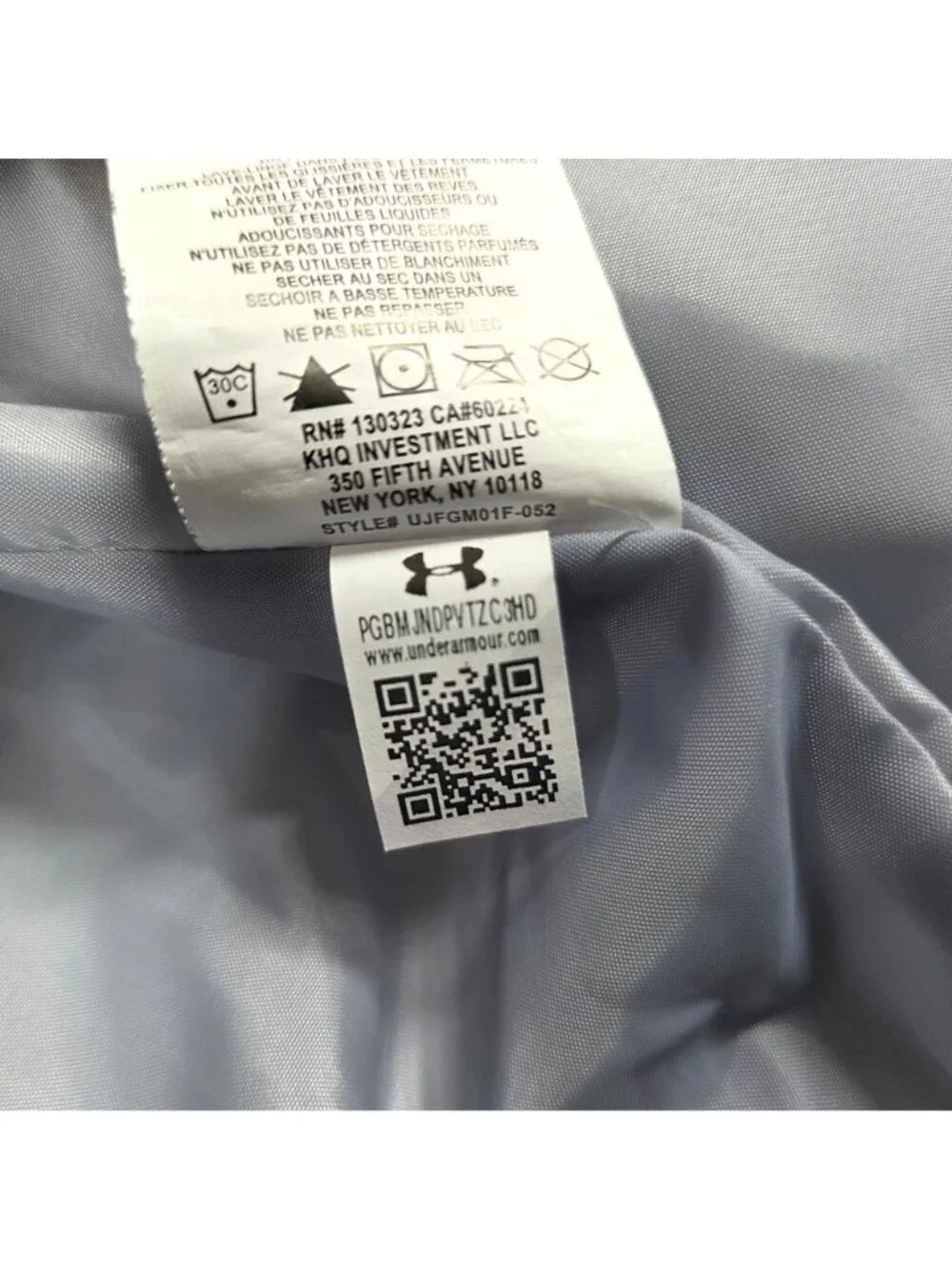 Under Armour Jacket Boys Youth Large Gray UA Tuckerman Lightweight Puffer Coat